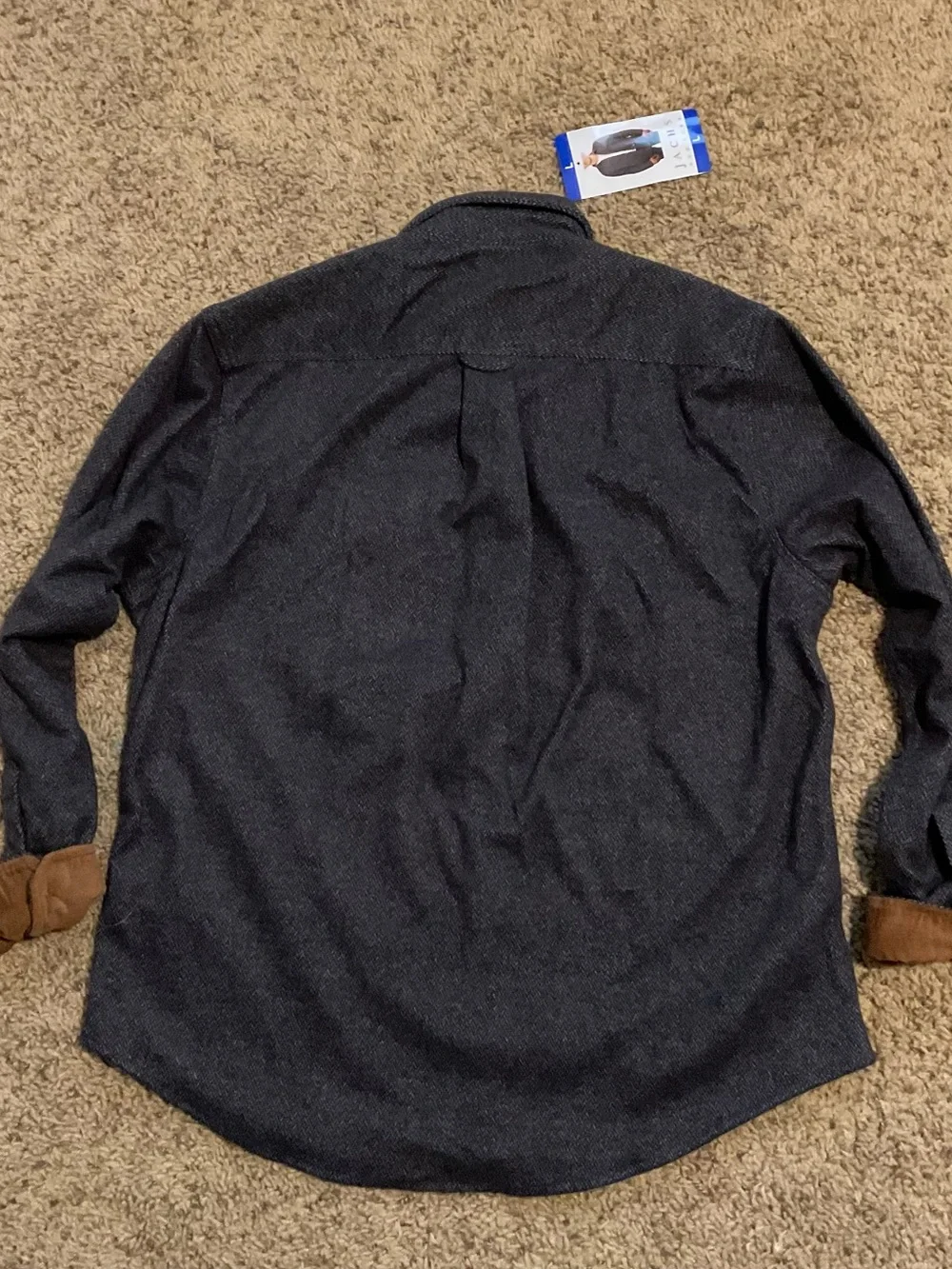 Jach’s Gray Twill Men’s Shirt Jacket Shacket Large Classic Casual Button Up - Picture 6 of 6